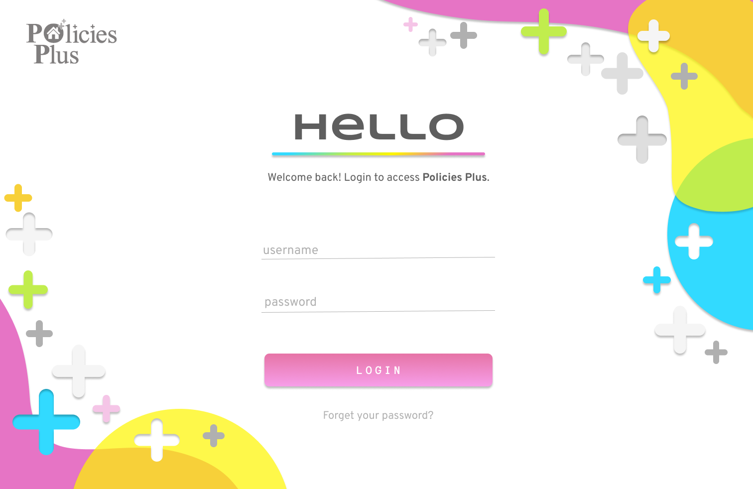 Policies Plus Login Page